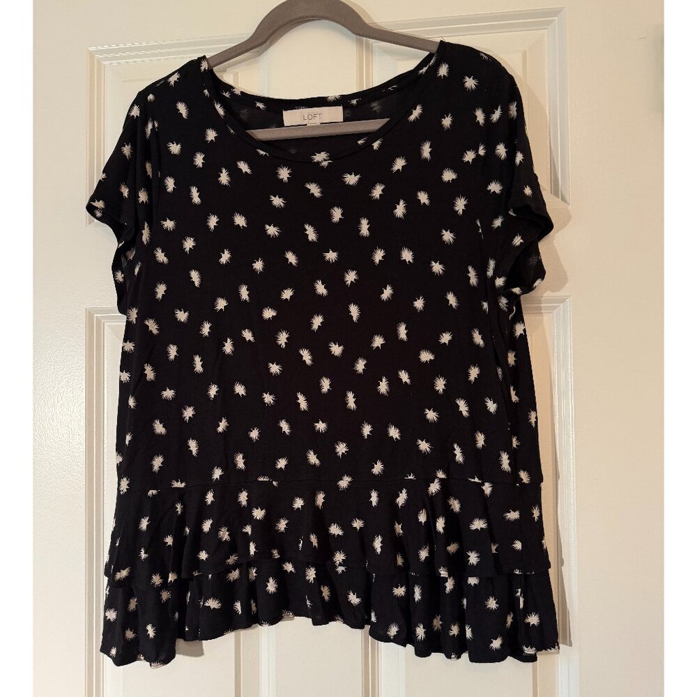 Loft peplum top, large.